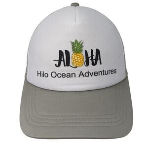Aloha Hilo Ocean Adventures Snapback Trucker Hat Gray One Size Outdoor